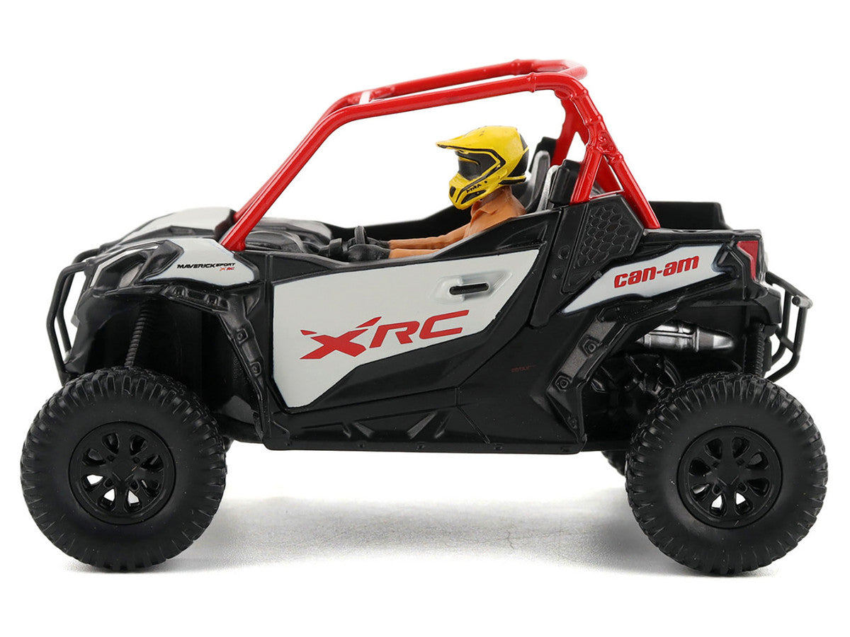 Can-Am Maverick Sport XRC 1000R Red and Gray with Driver Figure 1/32 Diecast Model by BRP Models LuxuryLifeWay Online Store