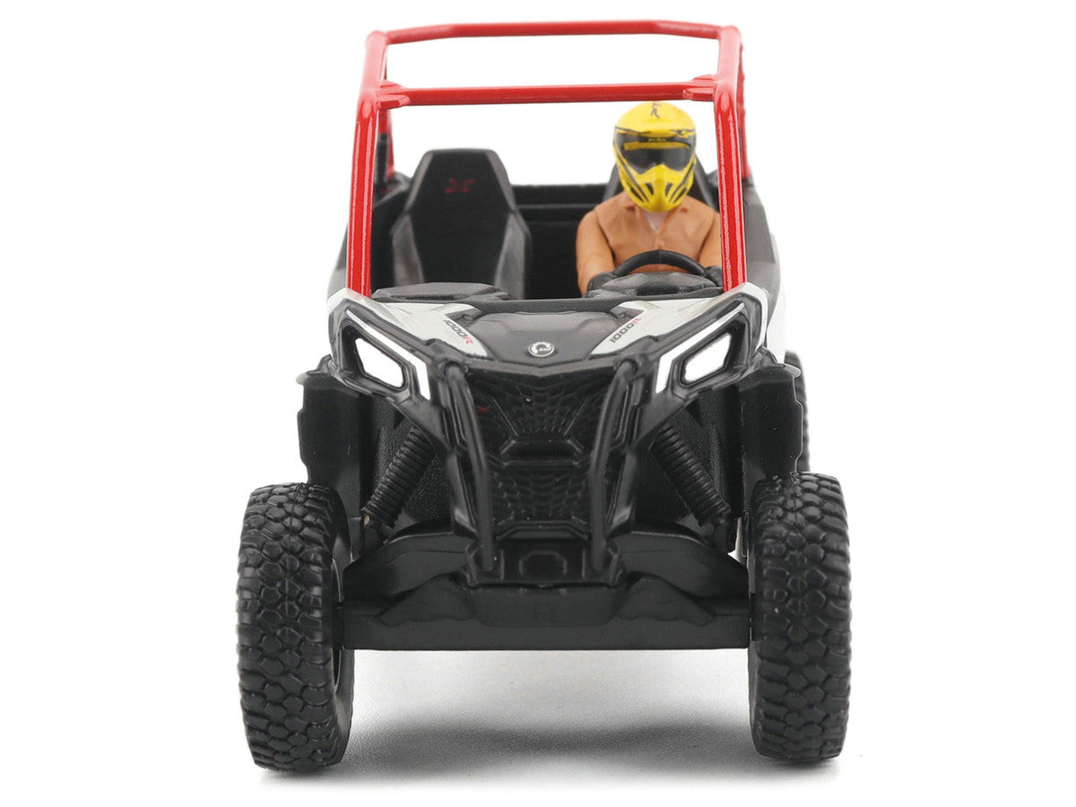 Can-Am Maverick Sport XRC 1000R Red and Gray with Driver Figure 1/32 Diecast Model by BRP Models LuxuryLifeWay Online Store