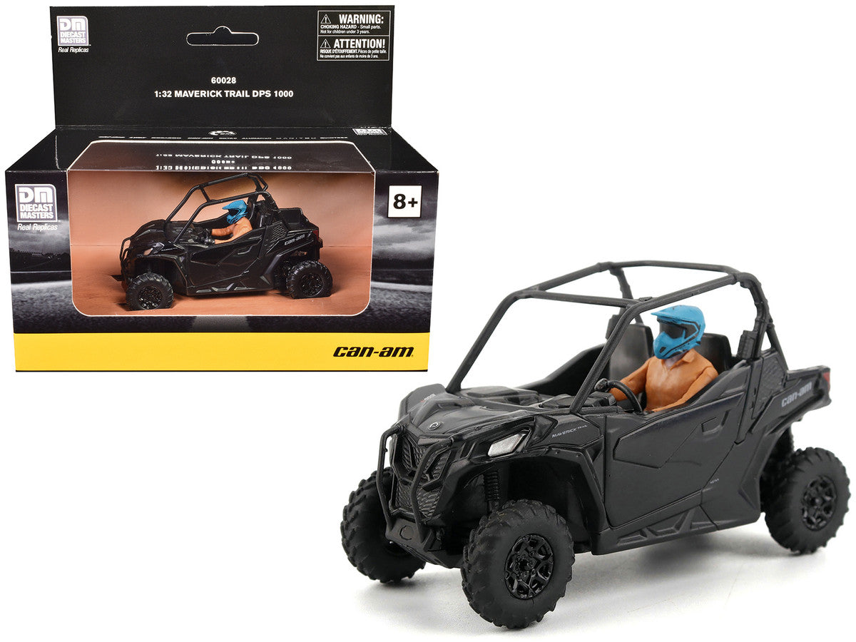 Can-Am Maverick Trail DPS 1000 Matt Black with Driver Figure 1/32 Diecast Model by BRP Models LuxuryLifeWay Online Store