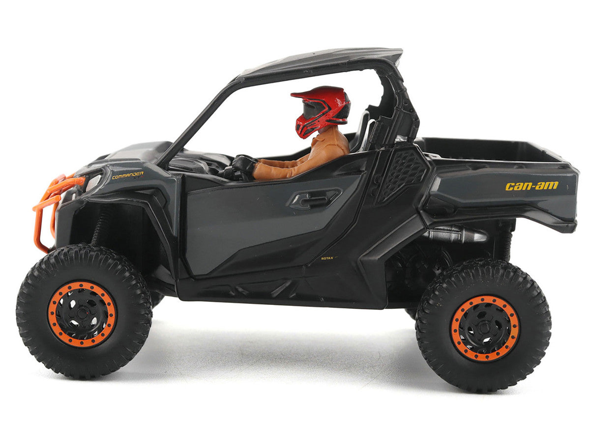 Can-Am Commander XT-P 1000R Gray and Orange with Driver Figure 1/32 Diecast Model by BRP Models LuxuryLifeWay Online Store