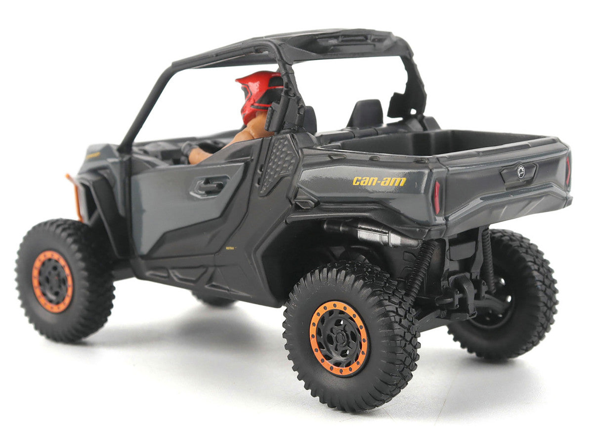 Can-Am Commander XT-P 1000R Gray and Orange with Driver Figure 1/32 Diecast Model by BRP Models LuxuryLifeWay Online Store