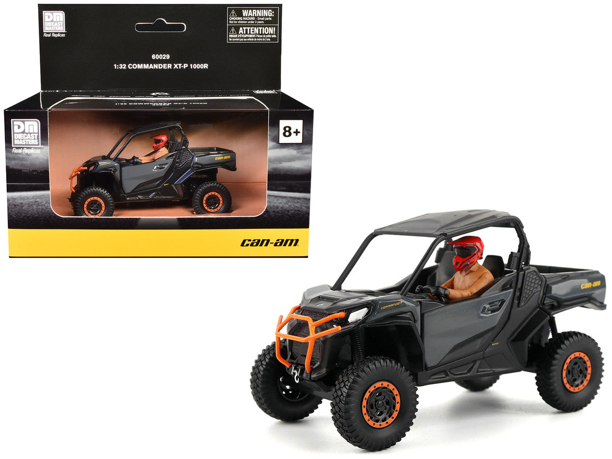 Can-Am Commander XT-P 1000R Gray and Orange with Driver Figure 1/32 Diecast Model by BRP Models LuxuryLifeWay Online Store