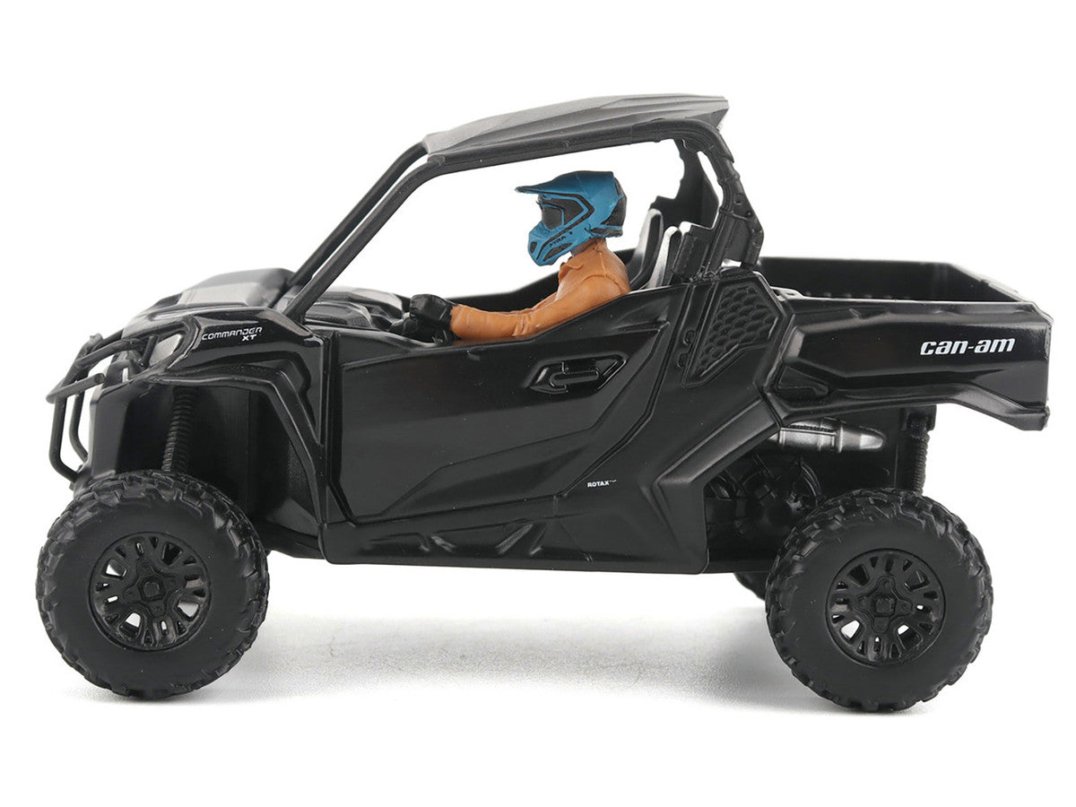 Can-Am Commander XT 1000R Matt Black with Driver Figure 1/32 Diecast Model by BRP Models