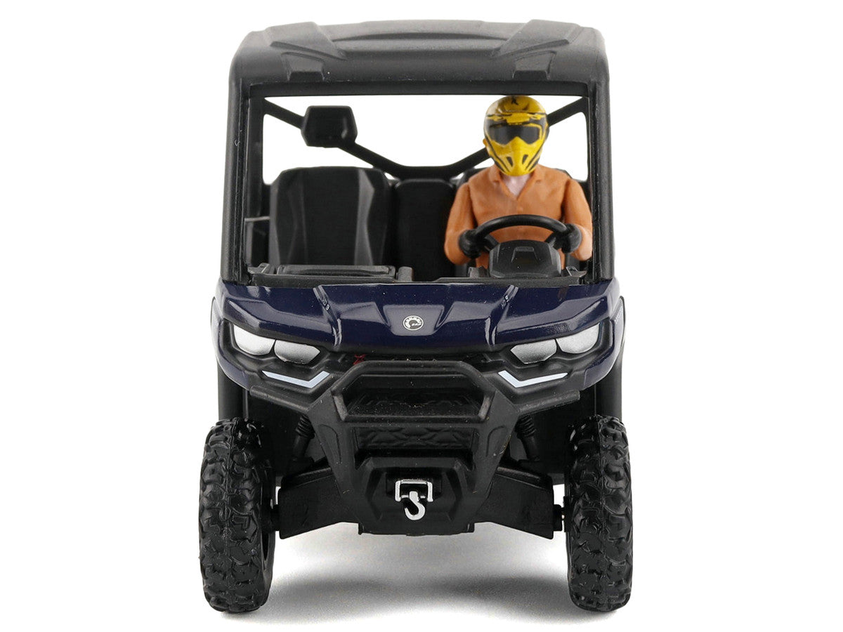 Can-Am Defender XT HD9 Navy Blue and Black with Driver Figure 1/32 Diecast Model by BRP Models LuxuryLifeWay Online Store