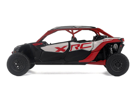 Can-Am Maverick X3 MAX X RC Turbo RR Gray and Red 1/32 Diecast Model by BRP Models LuxuryLifeWay Online Store