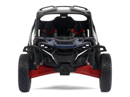 Can-Am Maverick R X RS with Smart-Shox Dark Blue and Red 1/32 Diecast Model by BRP Models LuxuryLifeWay Online Store