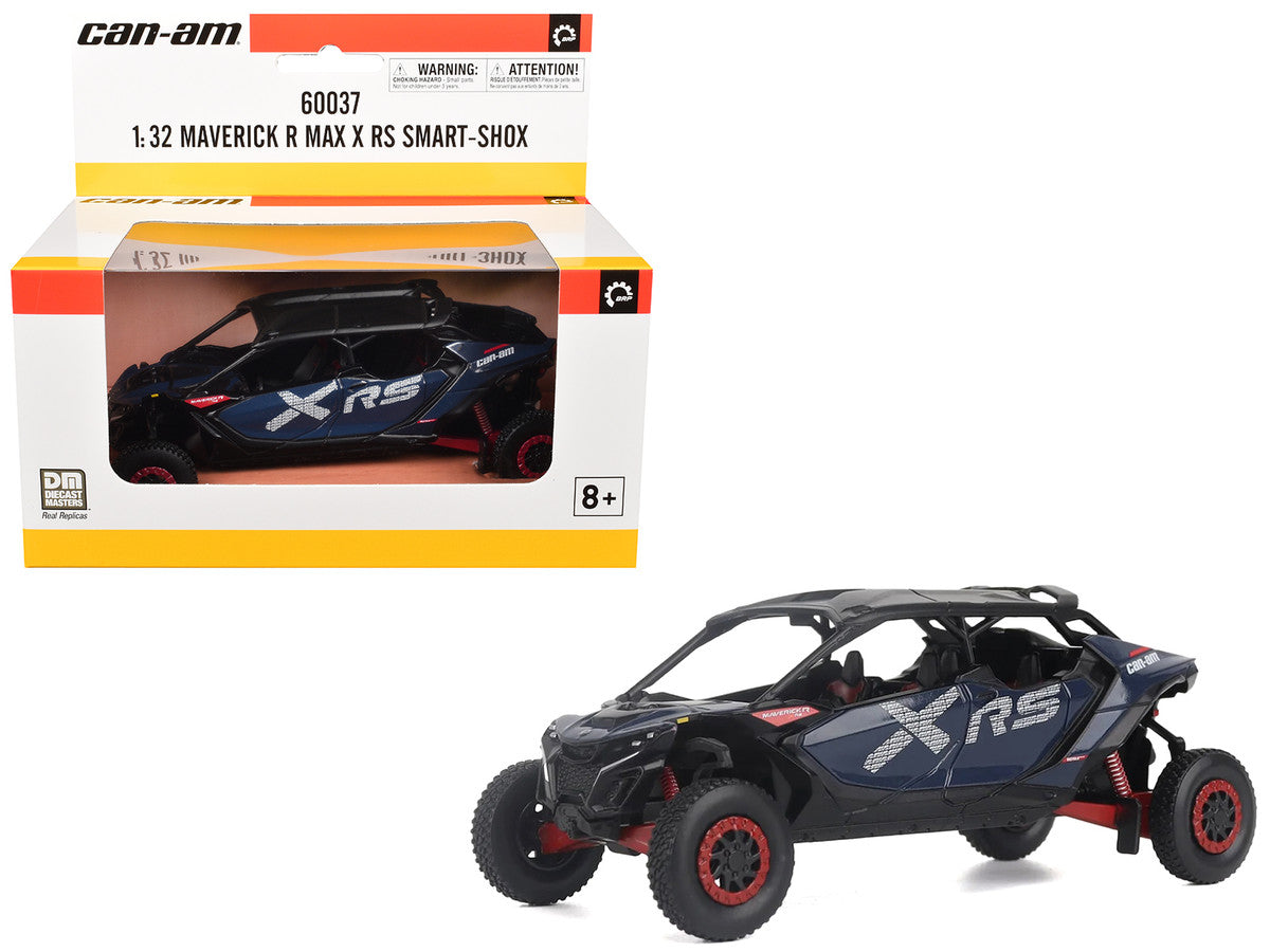 Can-Am Maverick R MAX X RS with Smart-Shox Dark Blue and Red 1/32 Diecast Model by BRP Models LuxuryLifeWay Online Store