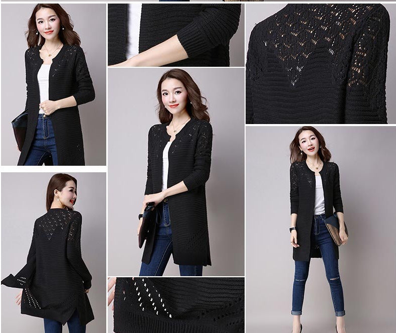 Hollow Knit V-Neck Sweater NorixaFashion.com