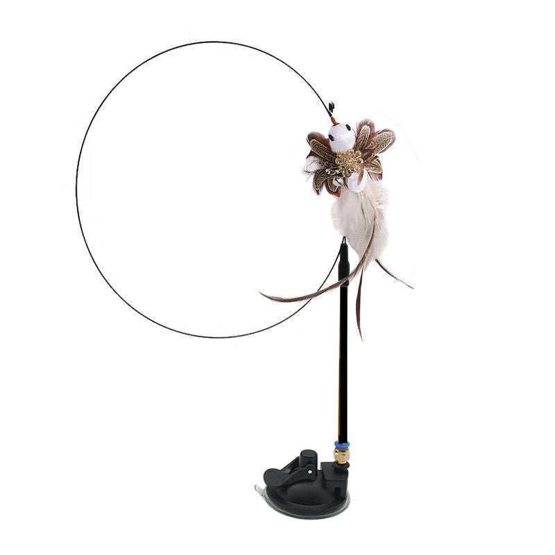 Steel Wire Feather Funny Cat Stick Long Rod Pets Fashion
