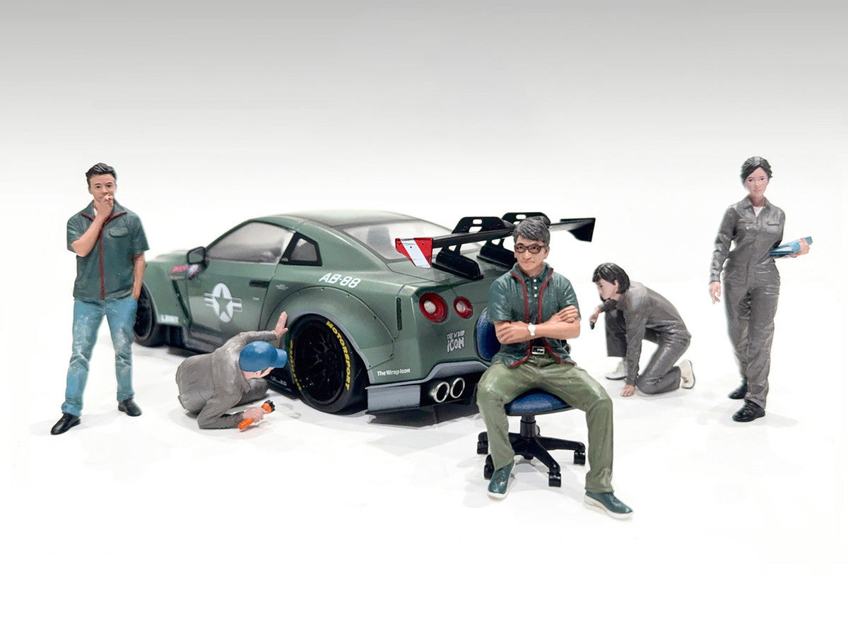 "Top Tuners" 5 piece Figure Set "Premium" Series for 1/24 Scale Models by American Diorama LuxuryLifeWay Online Store