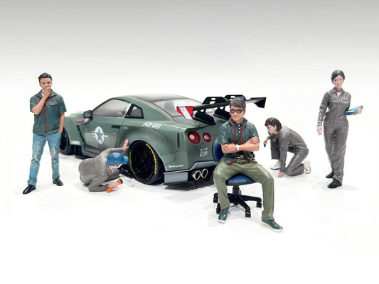 "Top Tuners" 5 piece Figure Set "Premium" Series for 1/24 Scale Models by American Diorama LuxuryLifeWay Online Store