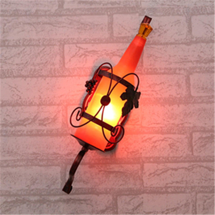 Creative Wall Lamp Bedroom Bedside Lamp Wine Bottle PearlNestDecor.com