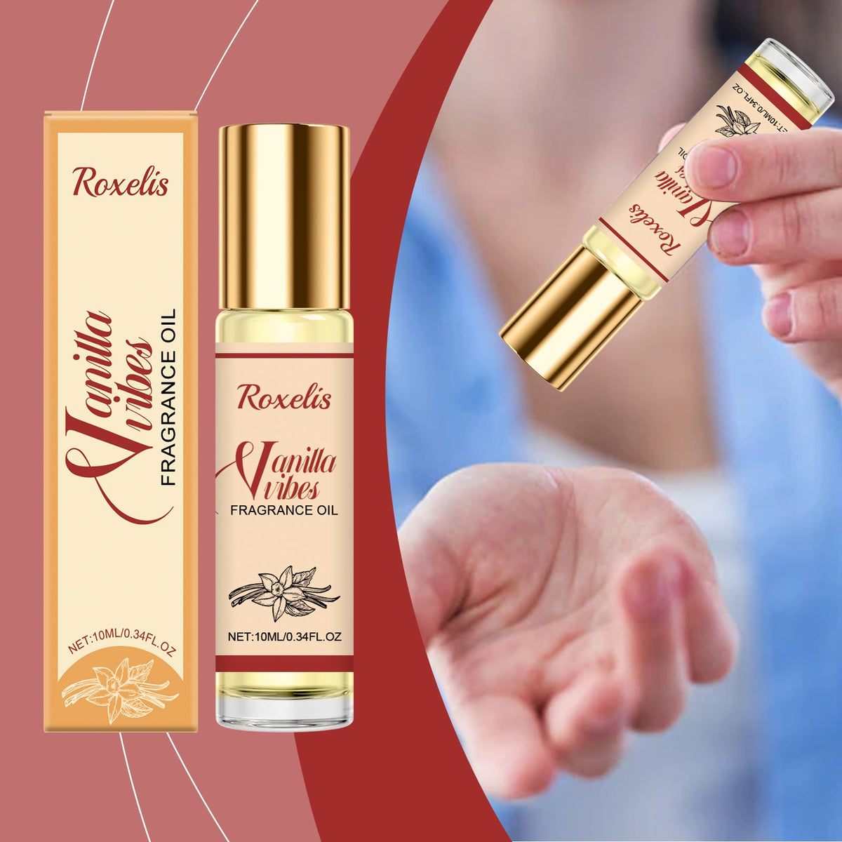 Small Group Fragrance  Lasting, Natural Fresh, Elegant, Charming, Elegant, Elegant, Elegant, Ball Perfume, Ball Perfume  Vanilla  10ml, 1Box Tri Light Beauty