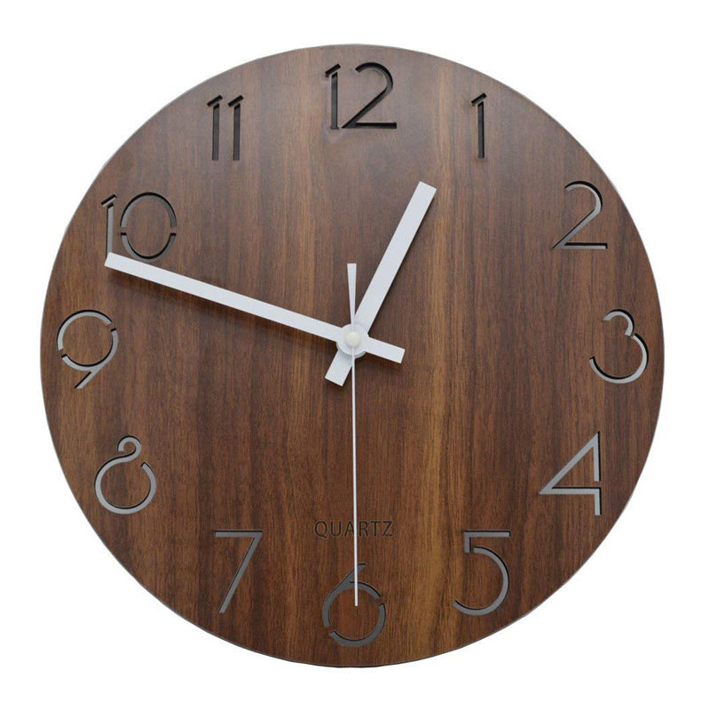 Wooden clock 12 "creative wall clock PearlNestDecor.com