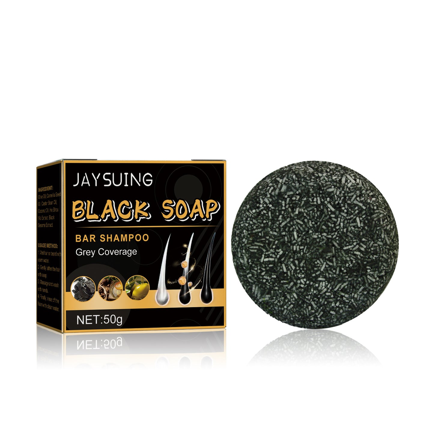 Black Thick Hair Care Cleansing Scalp Supple Hair Hair Fixation Shampoo Soap