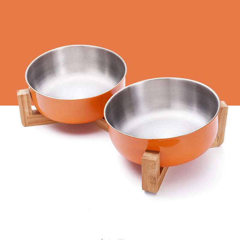 Neck Guard Stainless Steel Pet Bowl Pets Fashion
