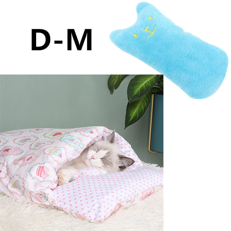 Winter Warm Cat Closed Removable And Washable Quilt Pets Fashion