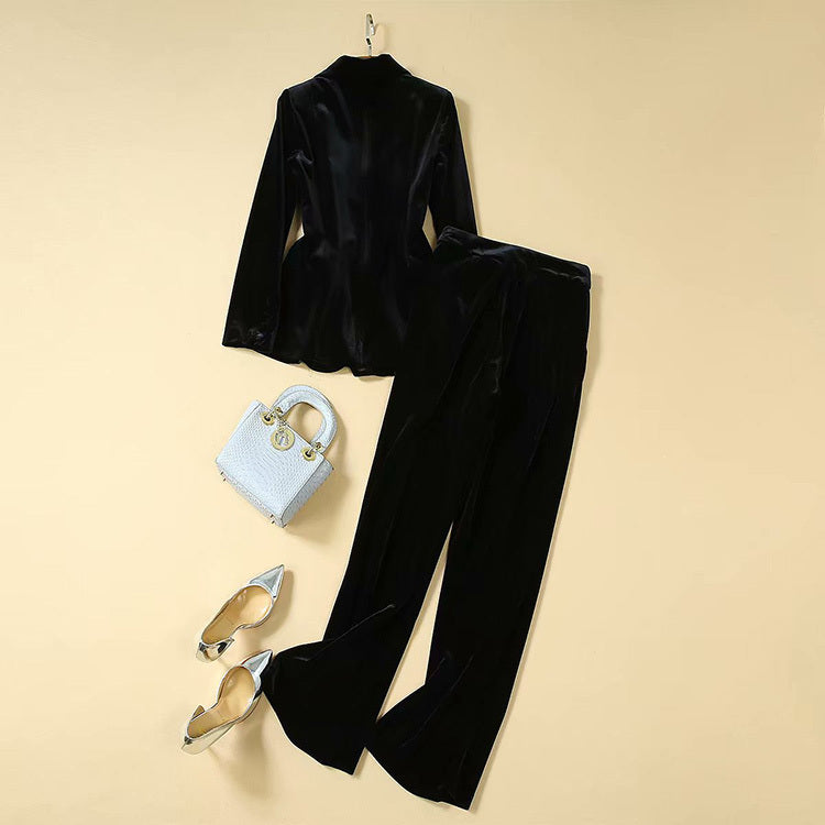 Velvet professional suit high-end women