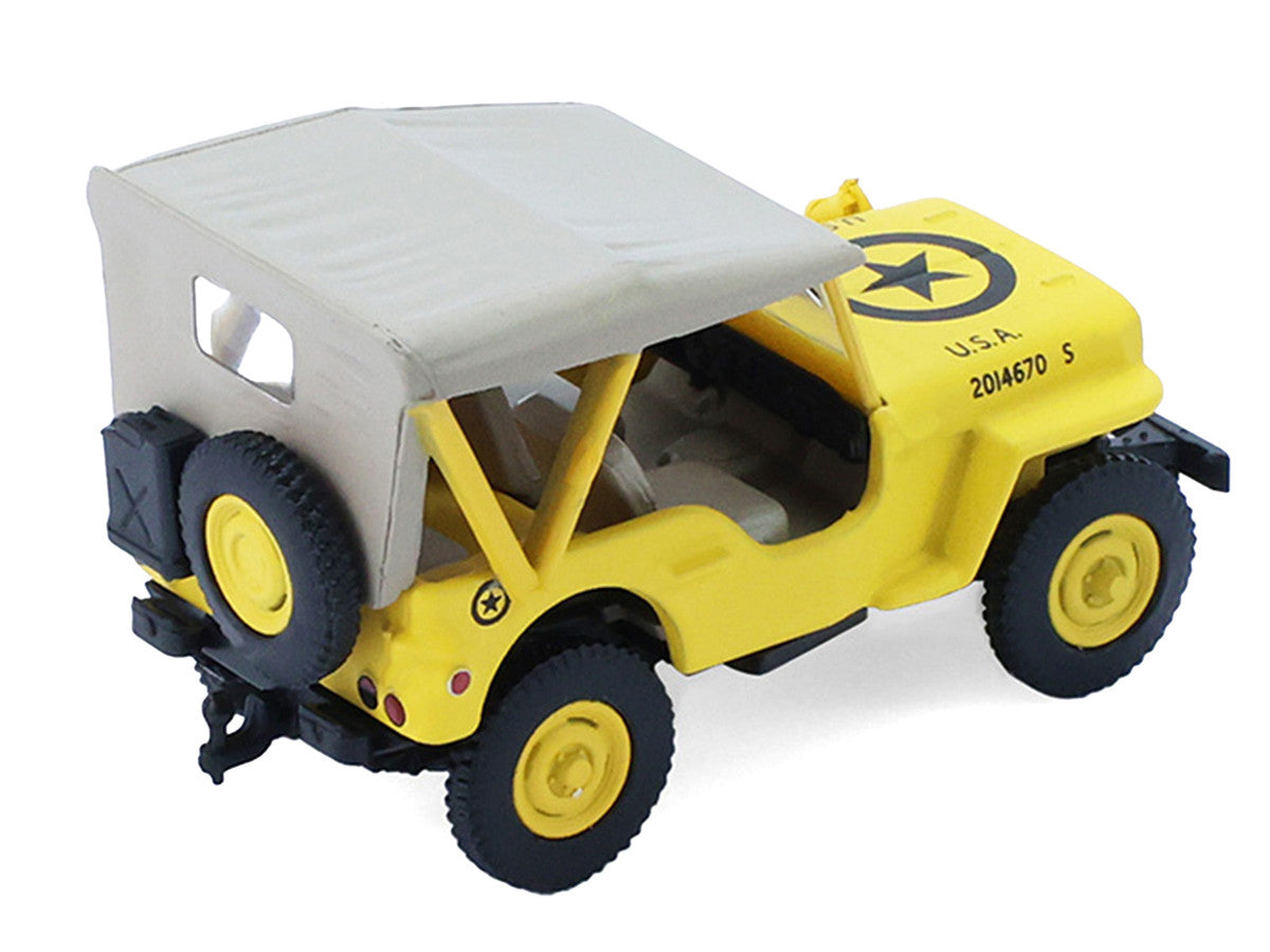 1942 Willys MB Jeep "Control Jeep - U.S. Army Air Forces" Yellow with Beige Top "Battalion 64" Series 6 1/64 Diecast Model Car by Greenlight LuxuryLifeWay Online Store