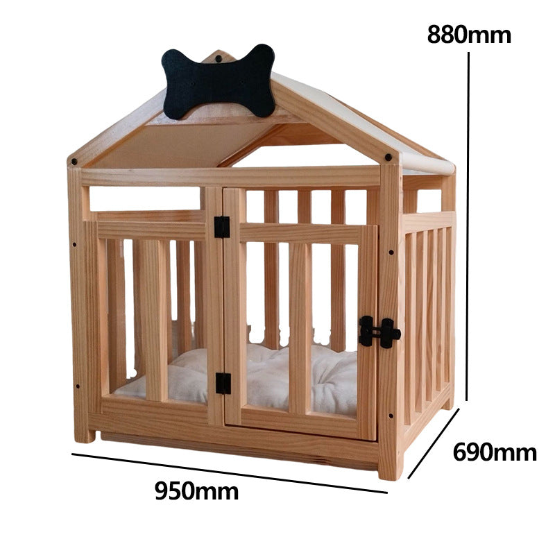 Indoor Solid Wood Doghouse Removable And Washable Pets Fashion