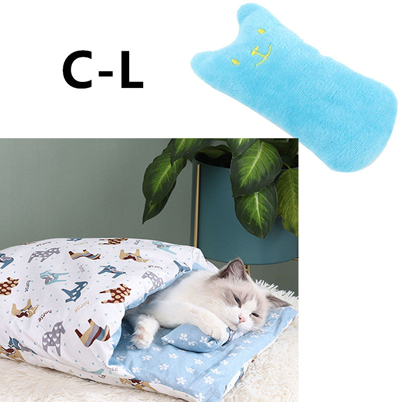 Winter Warm Cat Closed Removable And Washable Quilt Pets Fashion