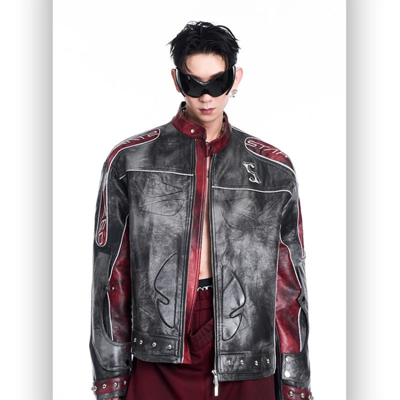 Niche Motorcycle Clothing Coat Men's Winter Leather Coat Best YouTube Store