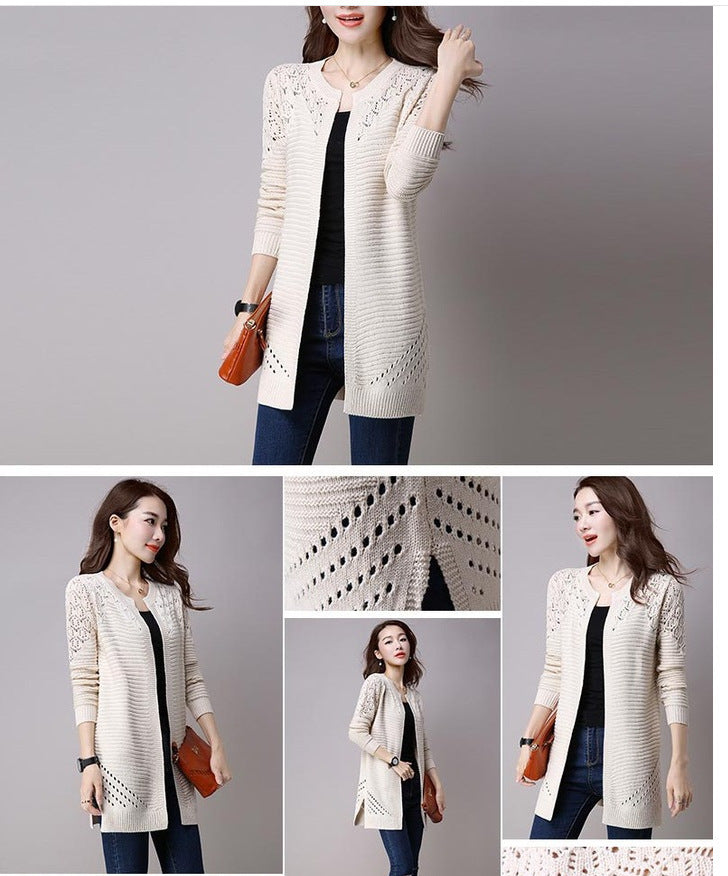 Hollow Knit V-Neck Sweater NorixaFashion.com
