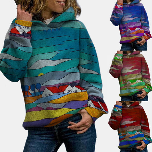 Cat print sweatshirt