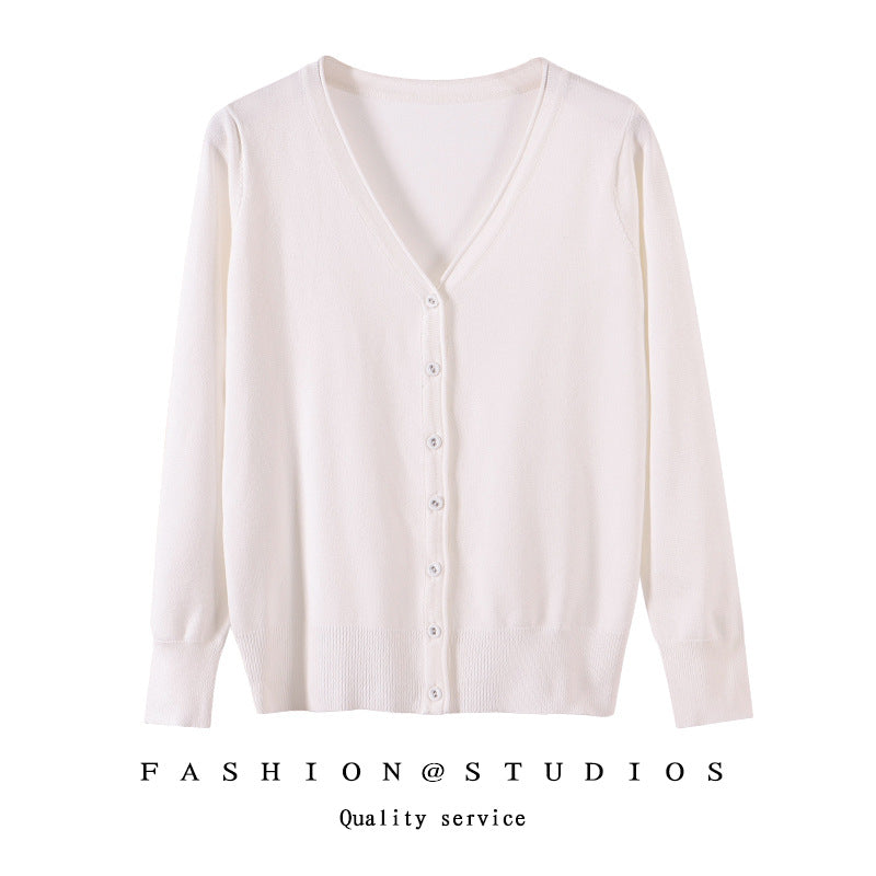 Women's Slim-fit SpringAutumn Plus-size Knitted Cardigan LadyShow.Store