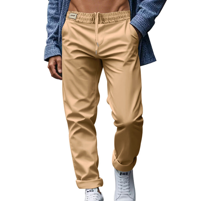 Men's Trousers With Pockets Casual Loose Comfortable Quick-drying Waist-tied Pants NorixaFashion.com