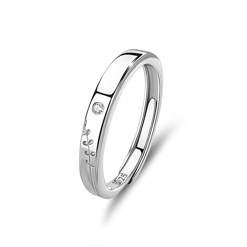 S925 Silver Adjustable Ring For Couples LadyShow.Store