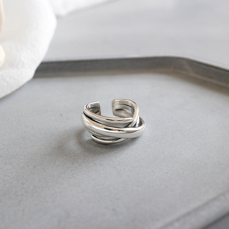 S925 Vintage Multilayer Wound Ring LadyShow.Store
