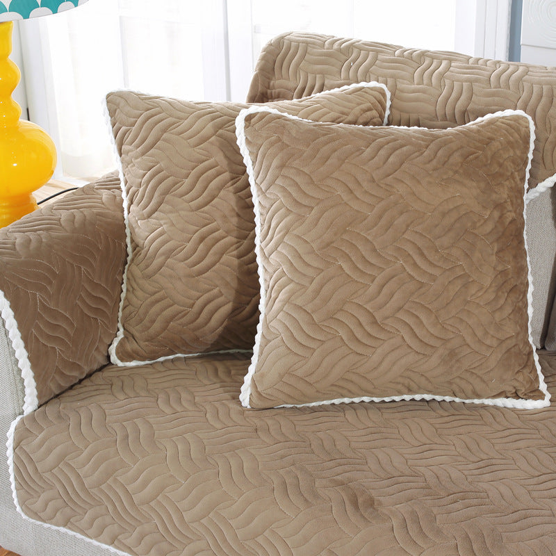 Plush sofa cushion