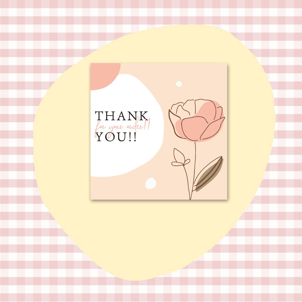 50 PcsPack Square Simple Thank-you Card Coated Paper Business Cards CJD