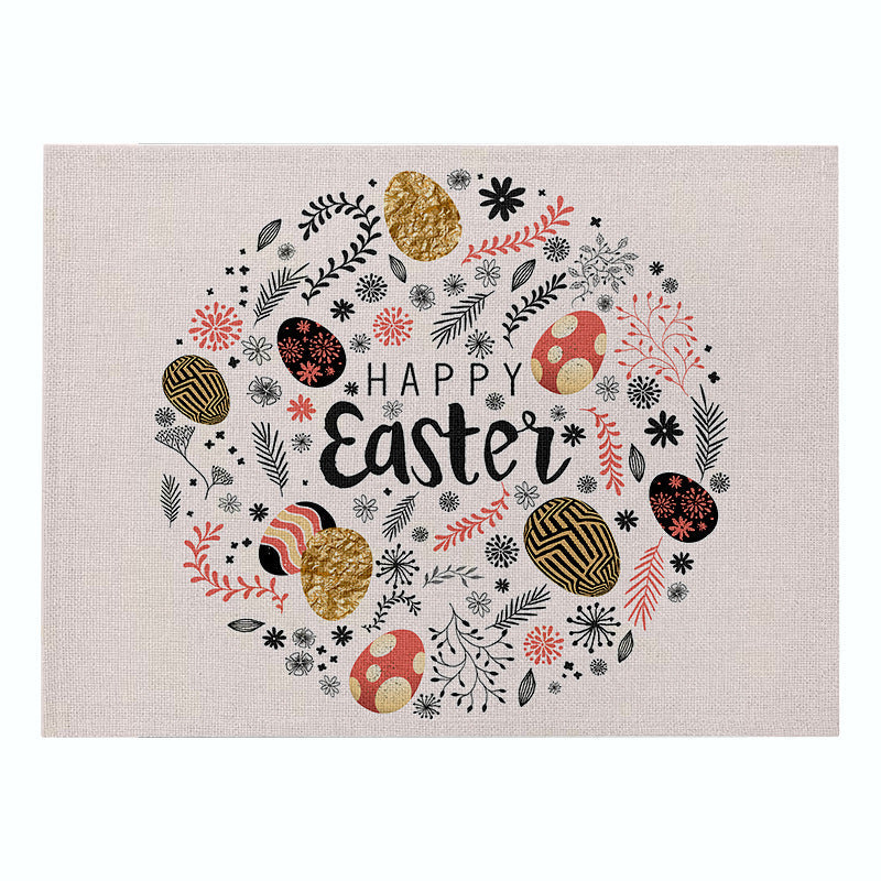 Home Cartoon Rabbit Kitchen Insulation Coaster Anti-scalding Cotton And Linen Western Placemat PearlNestDecor.com