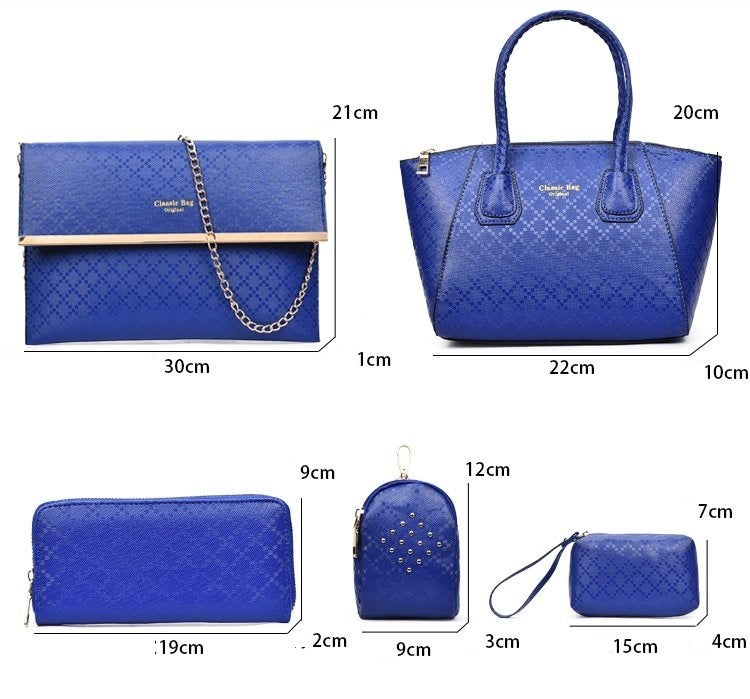 6-Piece Mother-Daughter Bag Set with Designer Handbags Pi-Mart