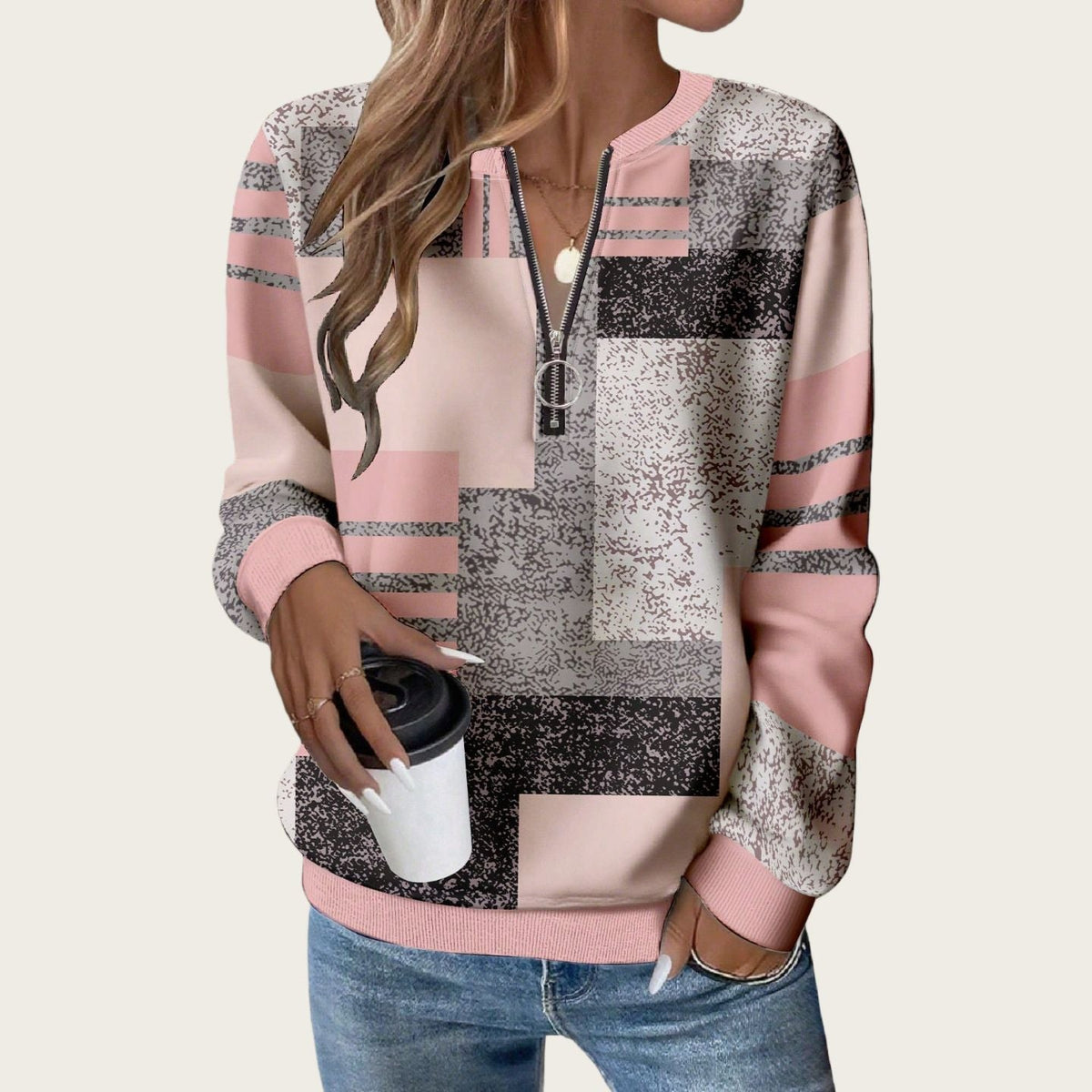 Amazon Europe And America 2026 Autumn Loose Long Sleeve Black Temperament Commuting Hoodie Tshirt Top NorixaFashion.com
