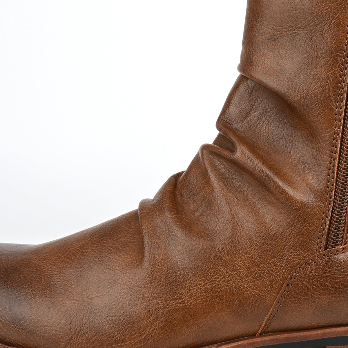 Men's Casual Versatile Solid-color Side-zip Boots Best YouTube Store