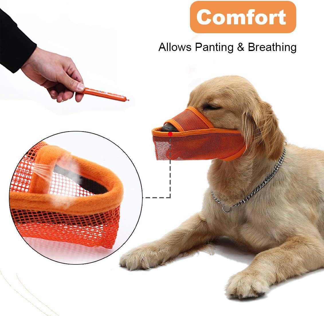 Breathable Mesh Muzzle For Dogs Anti-bite Anti-barking Anti-eating Anti-barking For Large Medium And Small Dogs Pets Fashion
