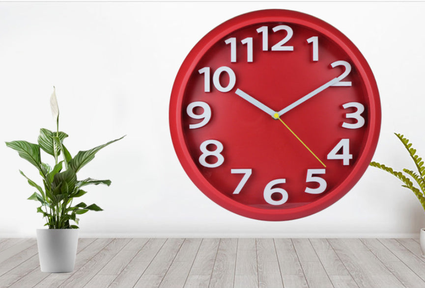 Creative Home Round Stereo Digital Wall Clock PearlNestDecor.com