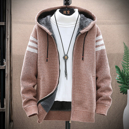 Hooded Cardigan Men's Plus Velvet Thickening Size Clothing Best YouTube Store