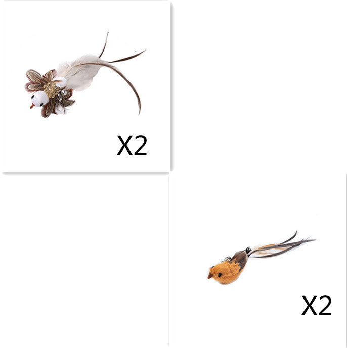 Steel Wire Feather Funny Cat Stick Long Rod Pets Fashion