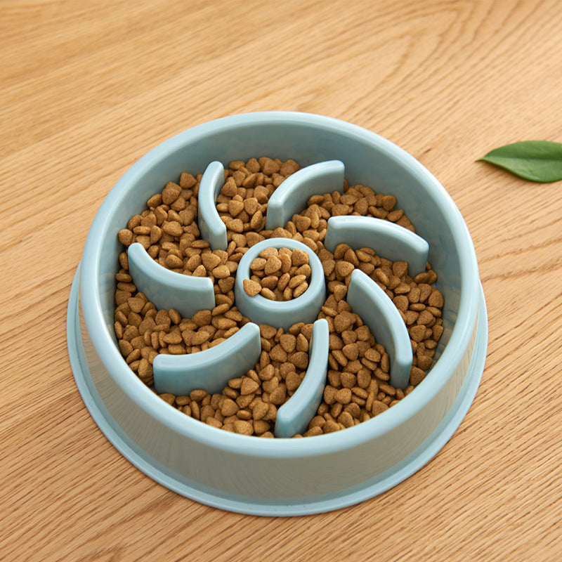Plastic Pet Dogs And Cats Choke Prevention Slow Food Bowl Pets Fashion