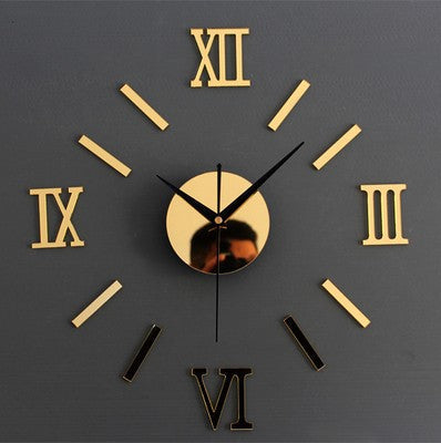Creative acrylic wall clock, wall sticker clock, living room clock PearlNestDecor.com