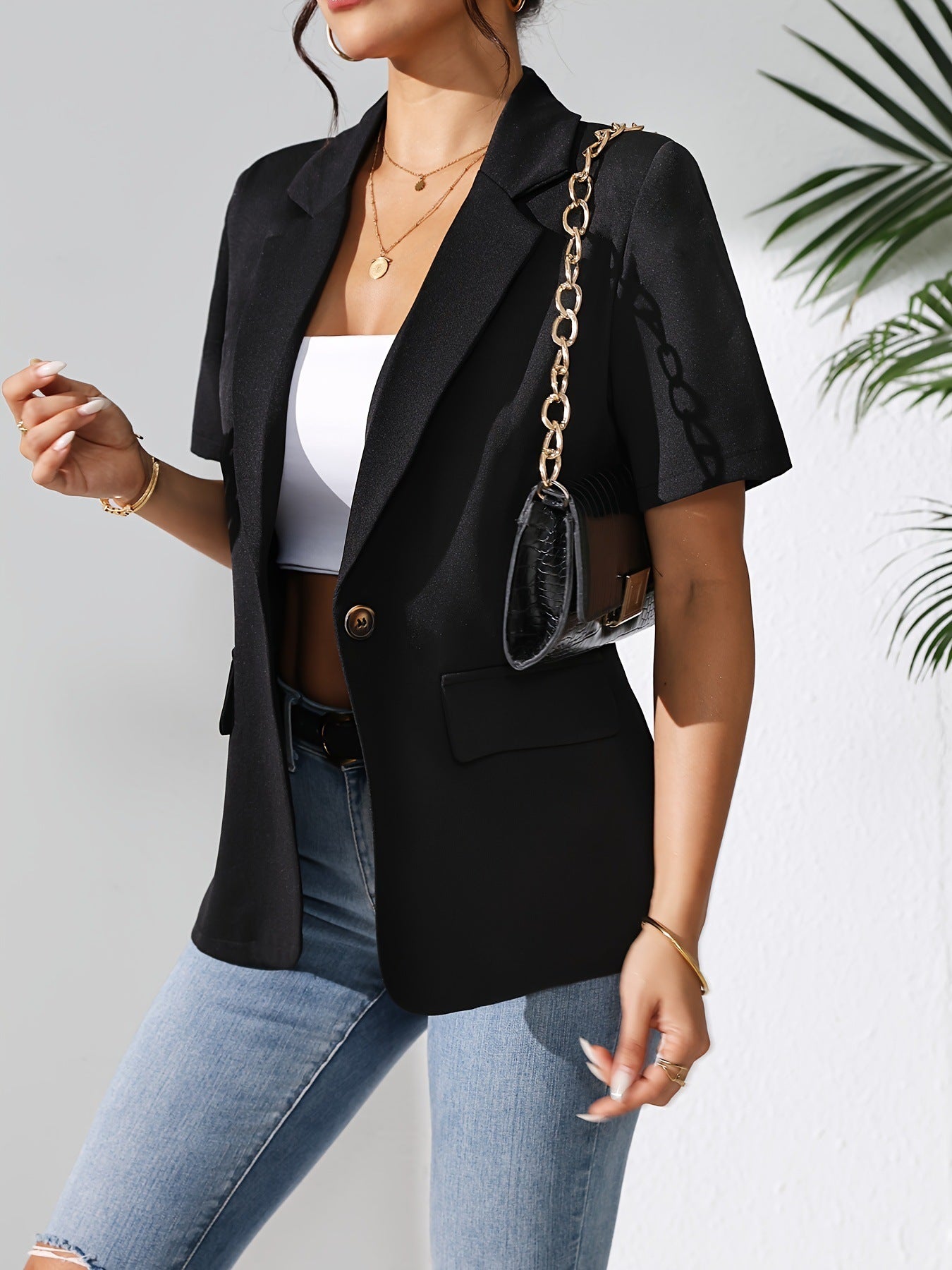 Woman Fashion Solid Color Casual Jacket NorixaFashion.com