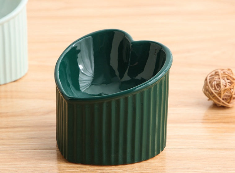 Pet Ceramic Bowl With Inclined Mouth Practical Durable Daily Indoor Pet Products Pets Fashion