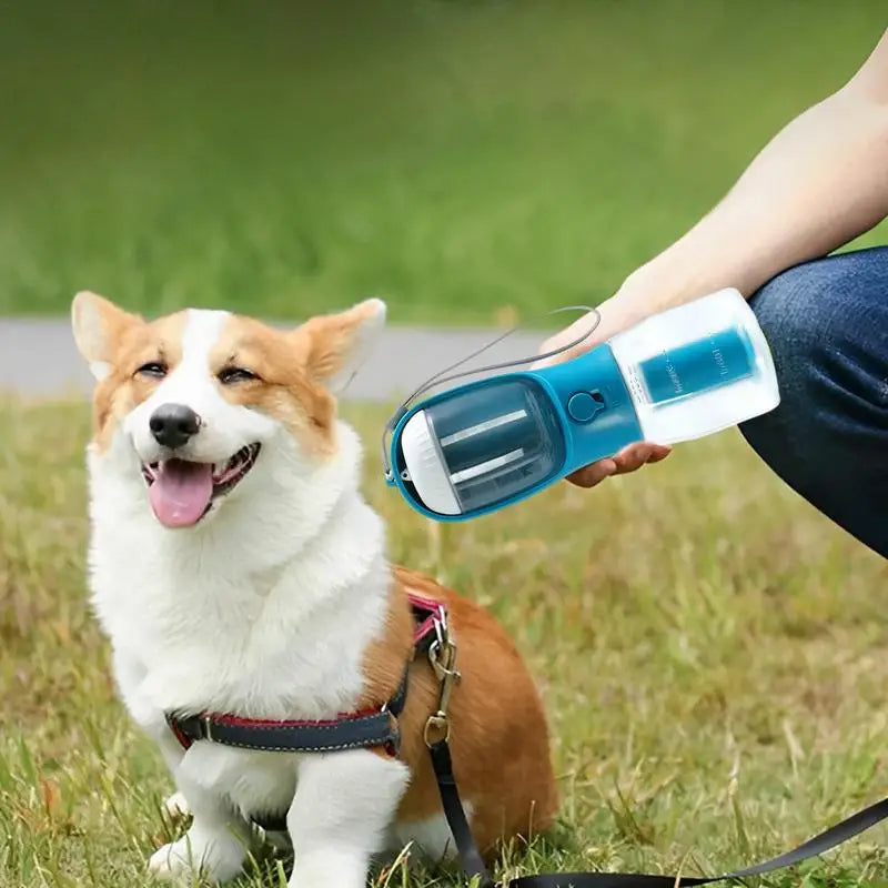 Dog Water Cup Drinking Food Garbage Bag Three-in-one Portable Small Multi-functional Pet Cups Pets Supplies Pets Fashion