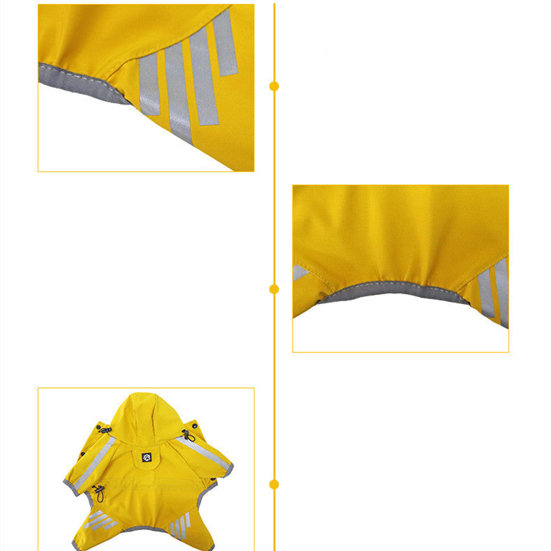 Dog Raincoat Full Package Four Feet Waterproof Rain Cape Pet Products Pets Fashion