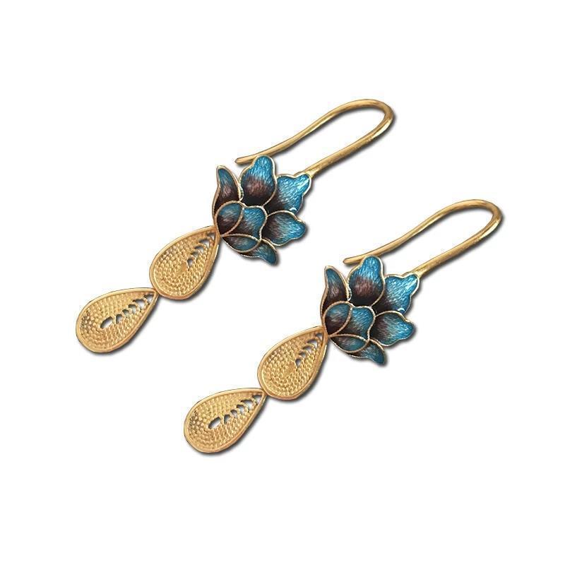 Dangle Earring Pendientes Marbled Dripping