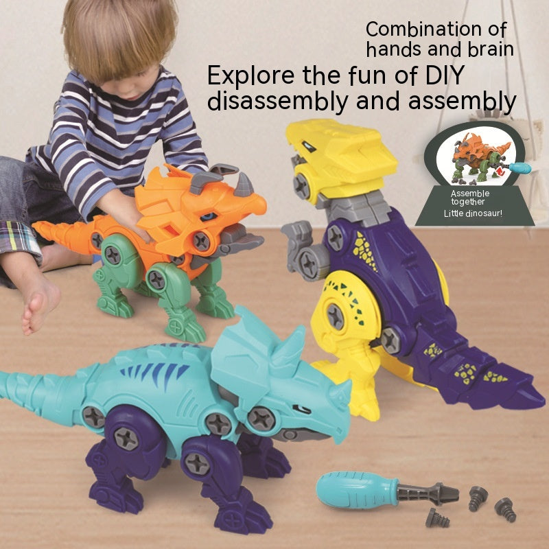 Children's Puzzle DIY Assembled Dinosaur New Five-in-one Robot Toy